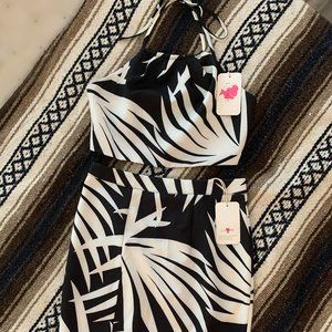 *NWT* L'atiste Hawaiian Leaf Crop Tank & Skirt Set